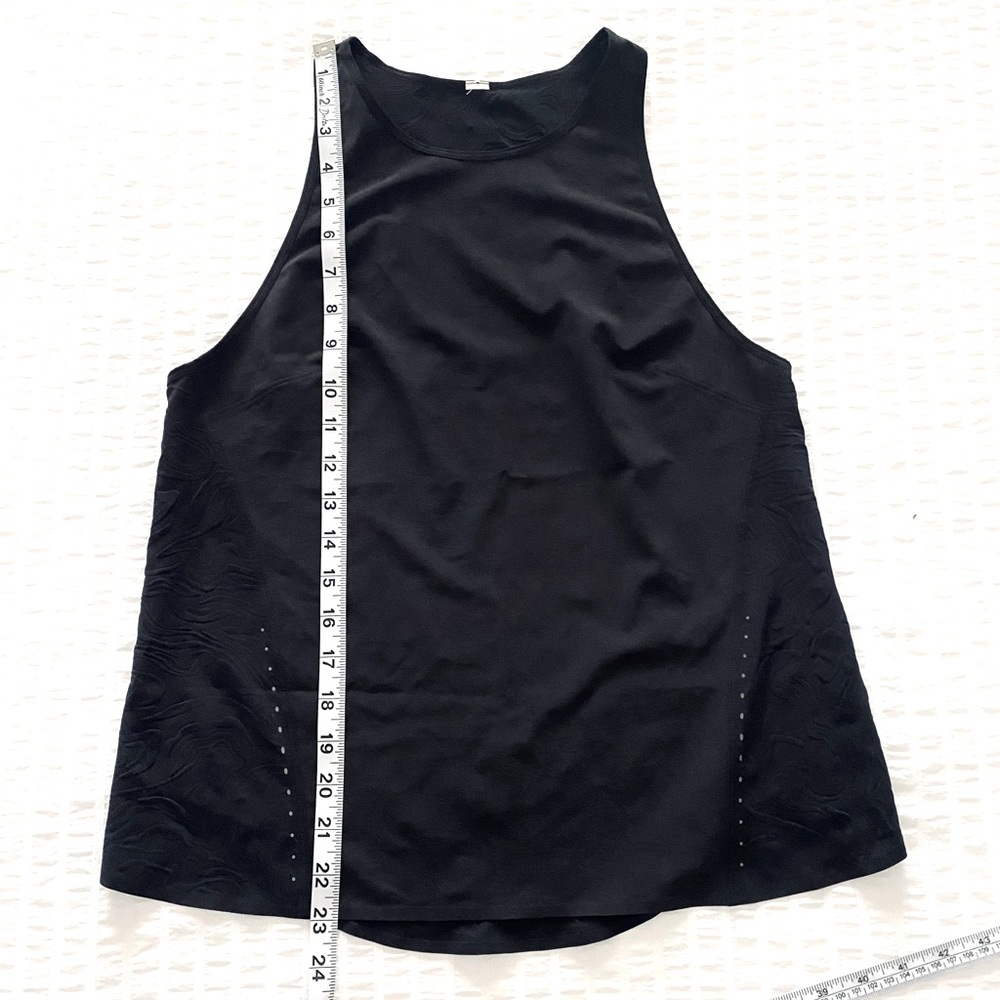 Lululemon In Sense Tank Top Emboss Black Size 4 Lightweight Running - Picture 4 of 13
